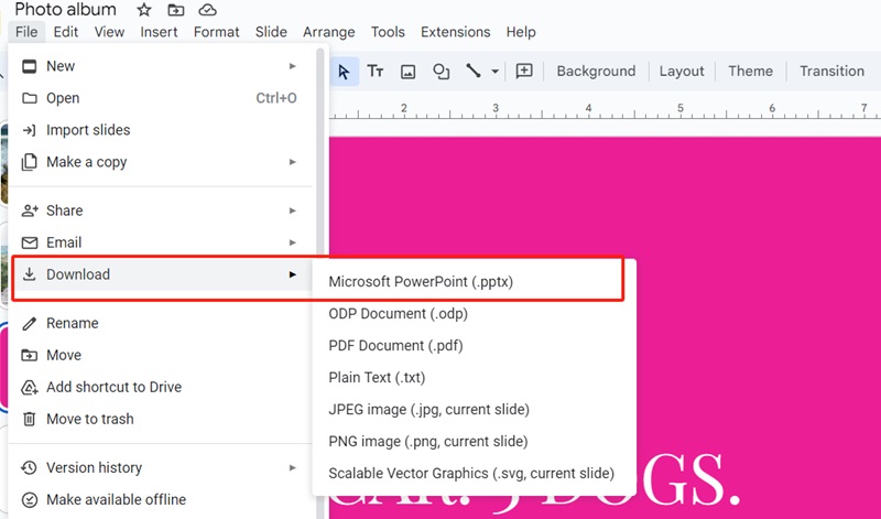 How to Convert Google Slides to PowerPoint Download