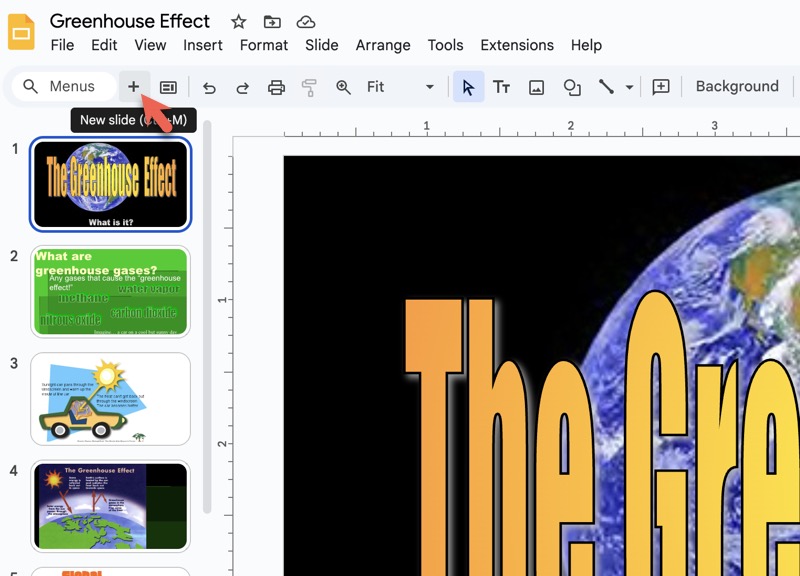 Add a Title Page in Google Slides