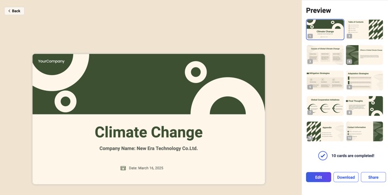 AI Generated Title Page