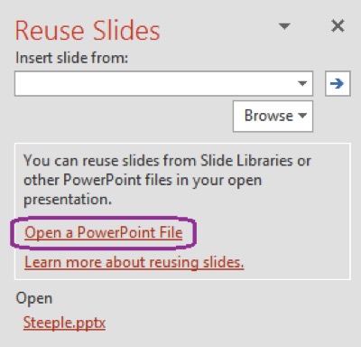 Import a Title Page to PowerPoint