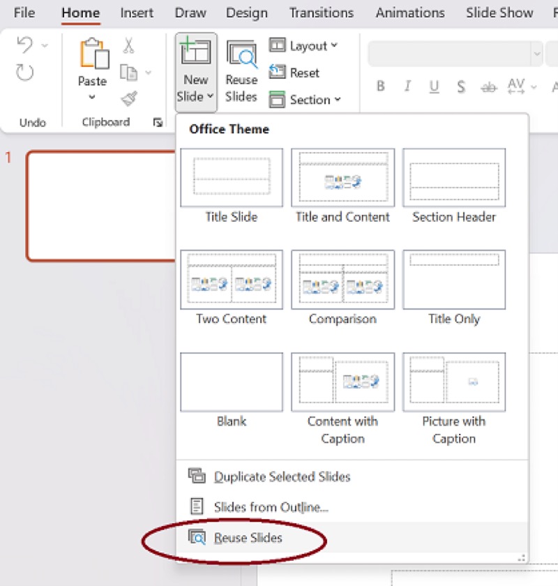 Insert a Title Page to PowerPoint