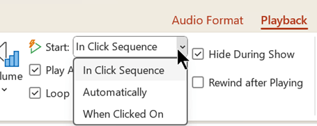 How to Start the Audio in PowerPoint