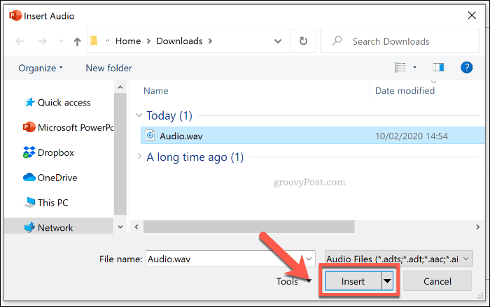 Insert Audio into PowerPoint Presentation