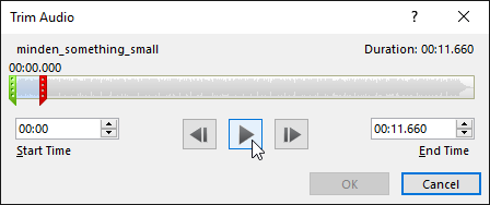 Trim Audio in PowerPoint with Start and End Position