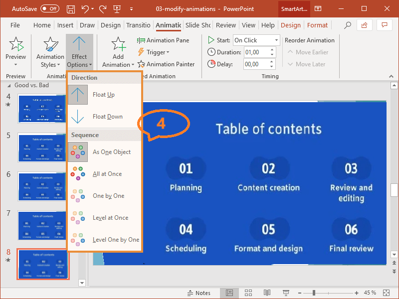 come fare animazioni con powerpoint