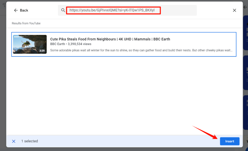 How to Add a Video to Google Slides - URL of YouTube Video