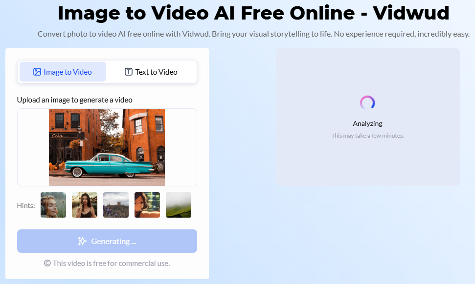 Convert JPG to Video Online Free