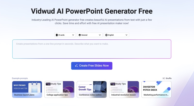 AI PowerPoint Generator by Vidwud