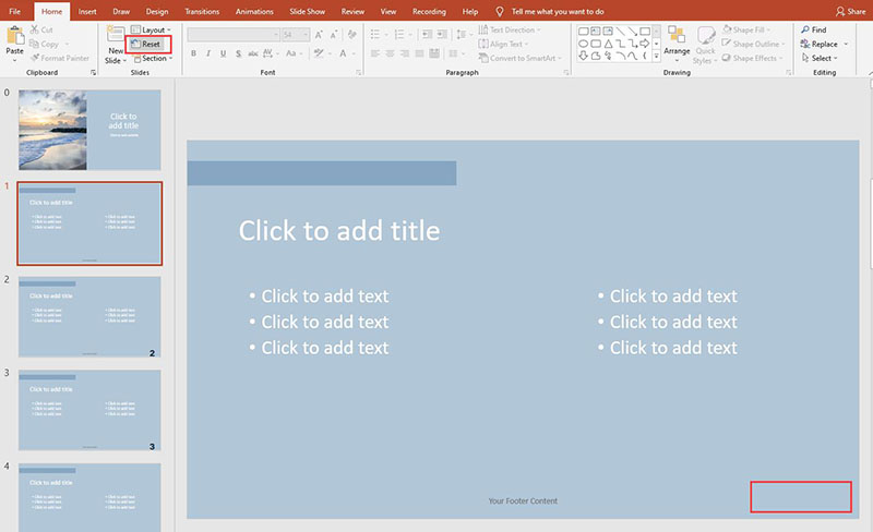 How to Add Slide Numbers in PowerPoint Reset