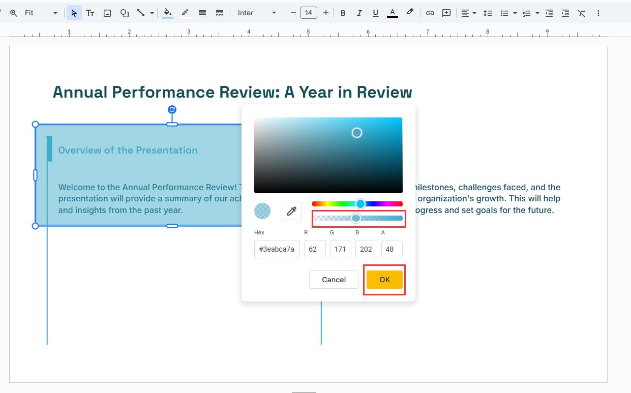 How to Change Opacity in Google Slides-3