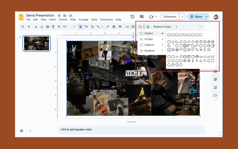 Open the Crop Image Tool in Google Slides Step 2 And 3