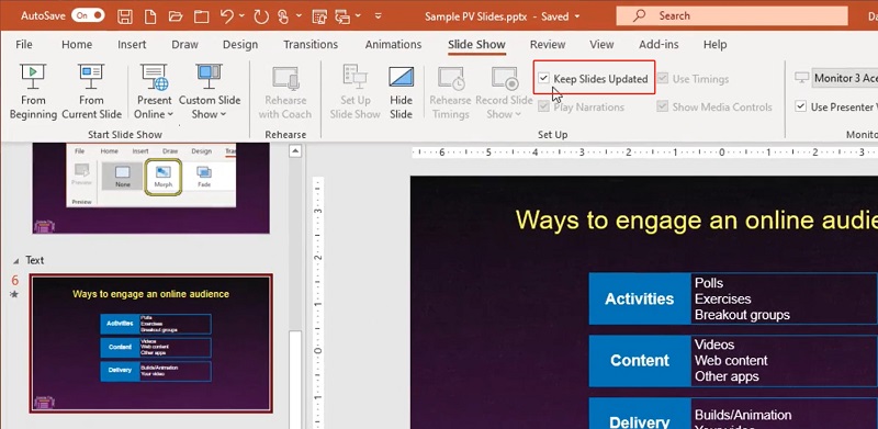 Keep Slides Updated