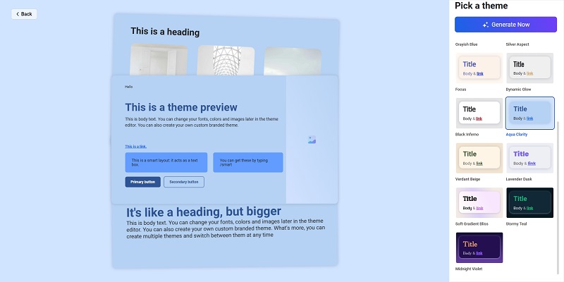 Pick a Theme for Presentation