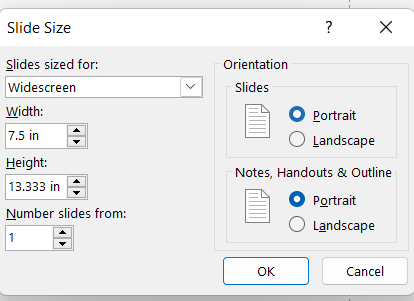 Portrait Orientation Change to Vertical