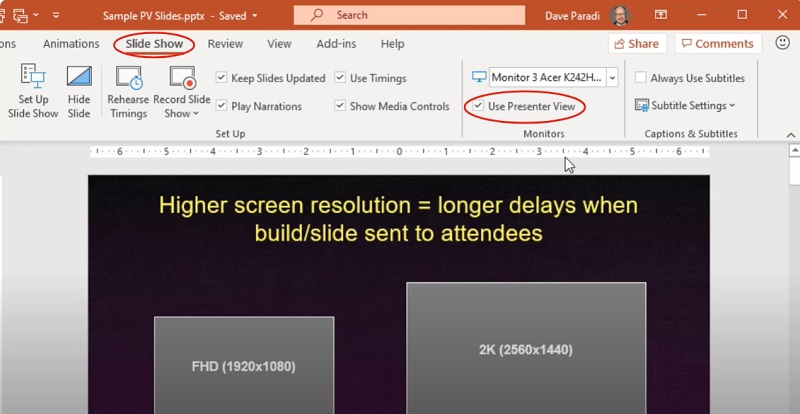 Use Presenter View