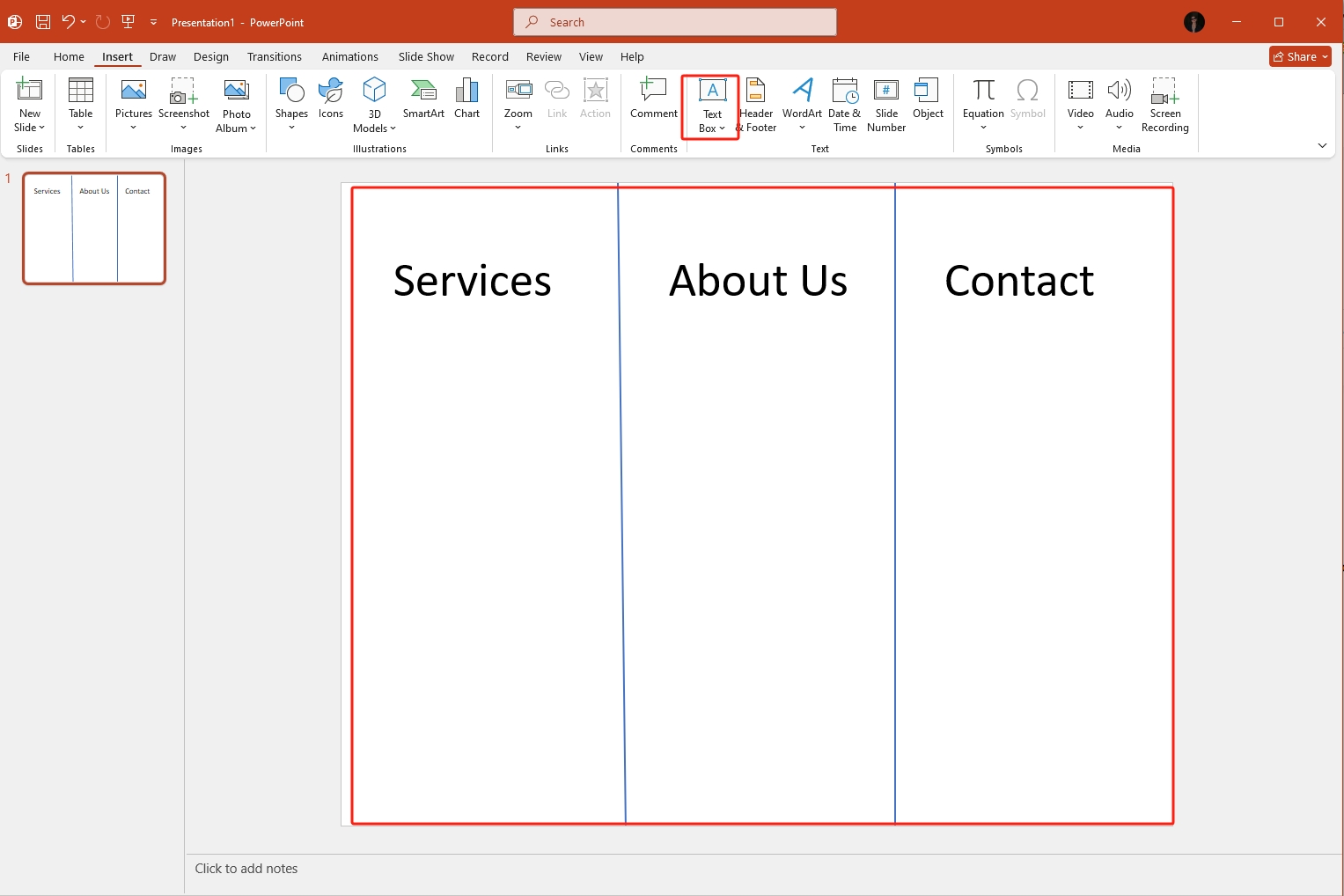 Add Text Boxes for Each Panel
