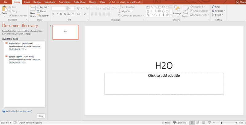 How To Add Subscript in PowerPoint 1