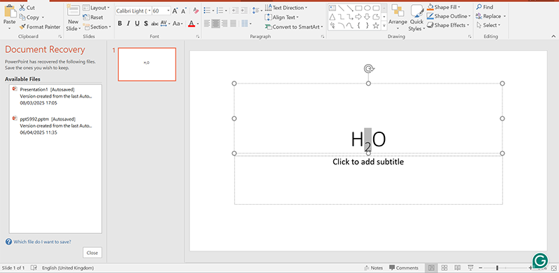 How To Add Subscript in PowerPoint 2