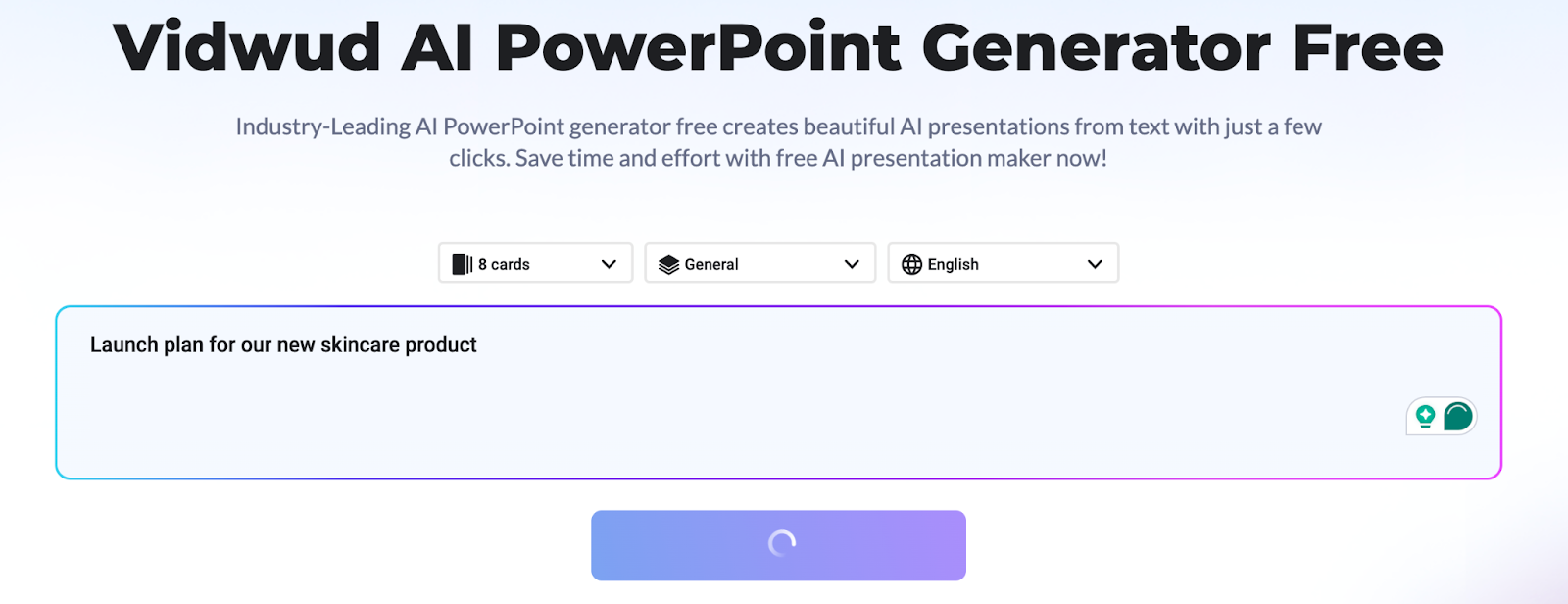 Vidwud AI PowerPoint Generator