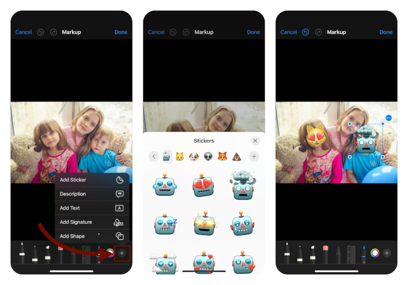 Add Emojis to Blur Face in a Photo