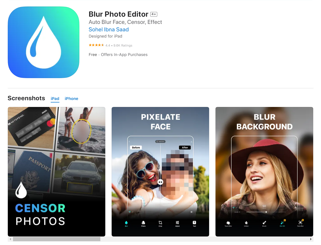 Blur Photo Editor App Mobile