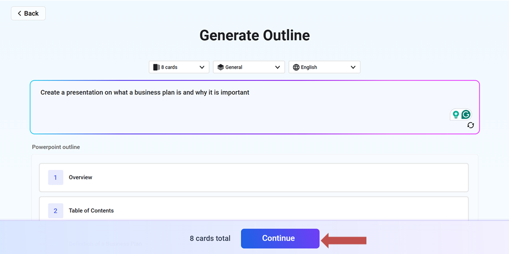 Click Continue