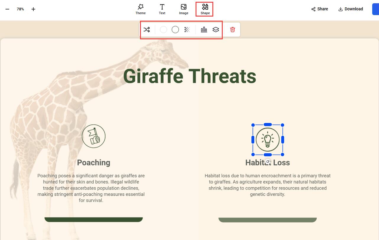 Add Shapes to The Presentation