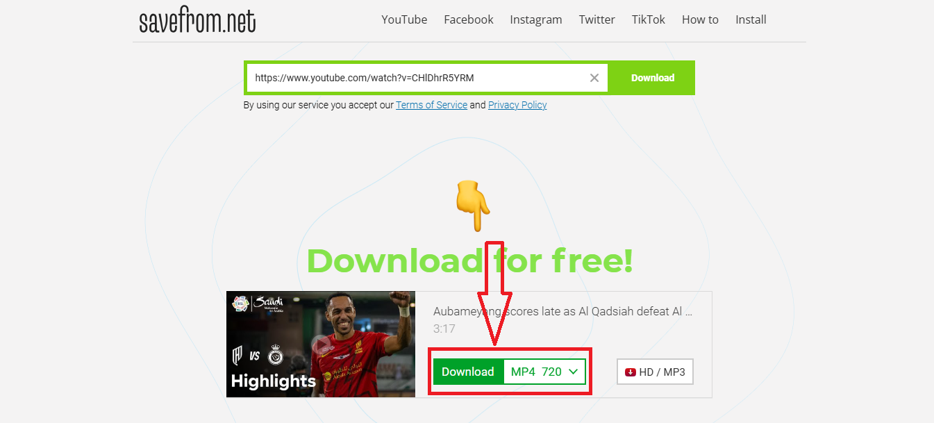 Click on the Download Button