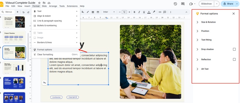Hanging Indent Format Option