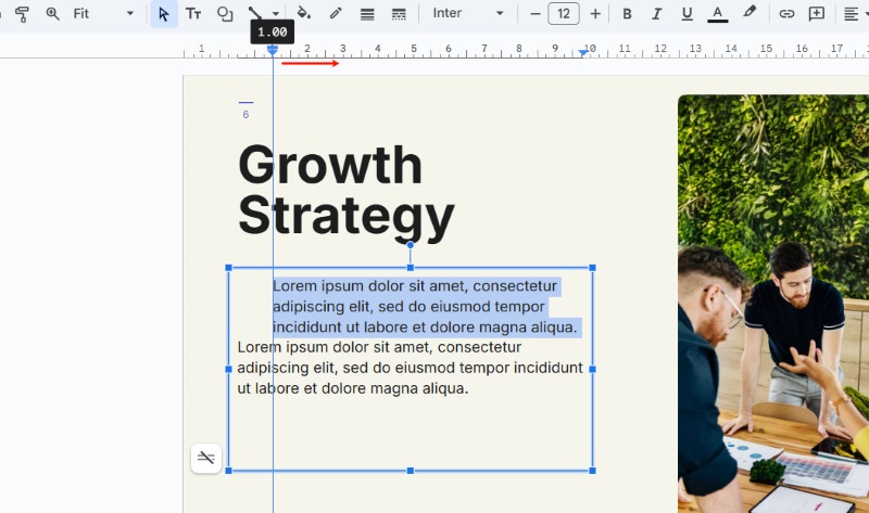 Hanging Indent Google Slides - Drag Slider