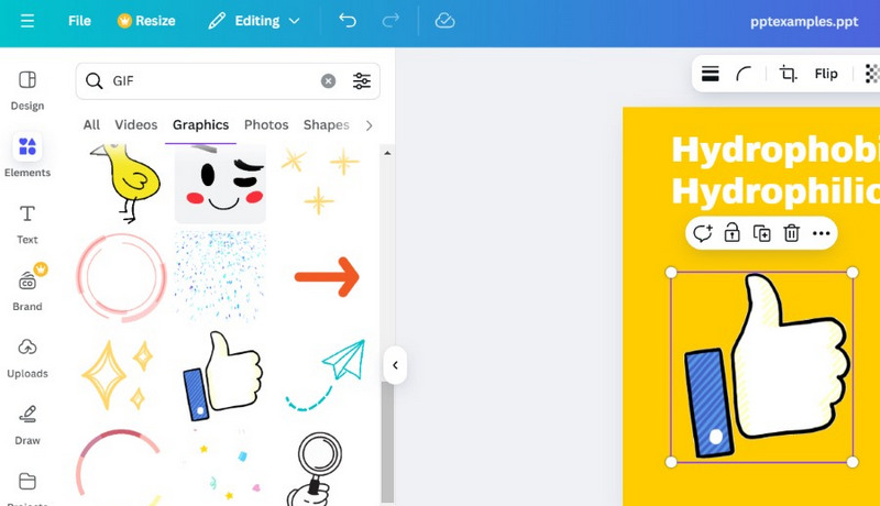 mettere GIF in PowerPoint con stock incorporato