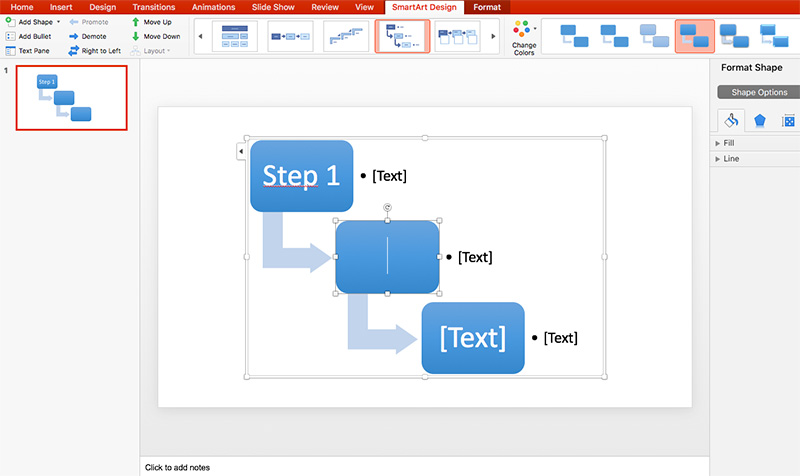 How to Edit Tables in PowerPoint Flow Chart