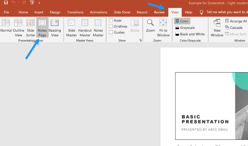 How to Print Notes in PowerPoint Without Slide Thumbnails 1