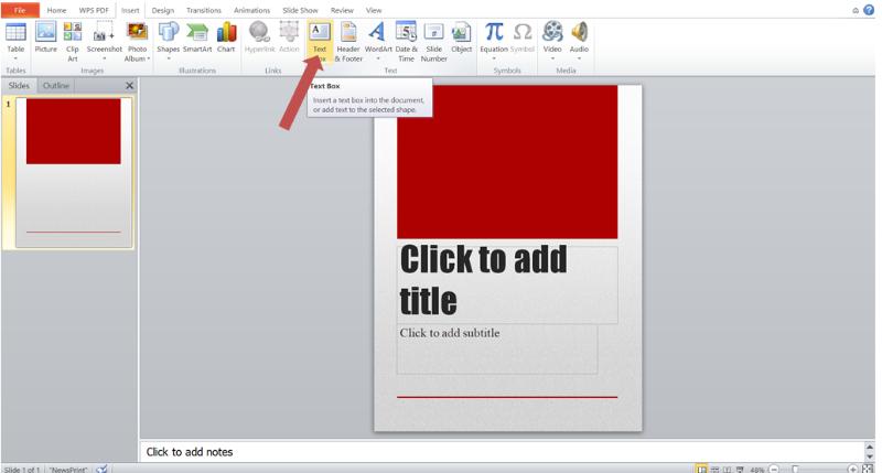 Add Text and Headlines in the PowerPoint Flyer