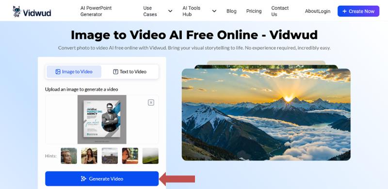 Make Flyer to Video with Vidwud