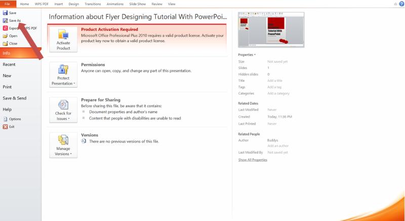 Save PowerPoint Flyer to Your Device