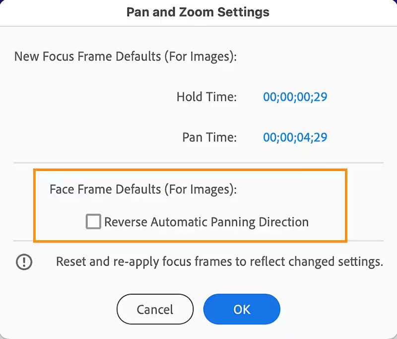 Pan Zoom Effect Video from Still Picture Premiere Focus