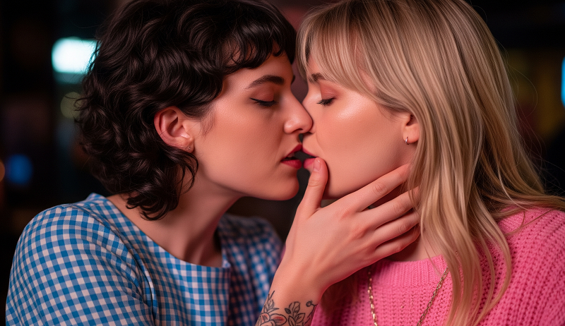 Lesbian Kissing Photo and Video Maker – Free & Easy to Use