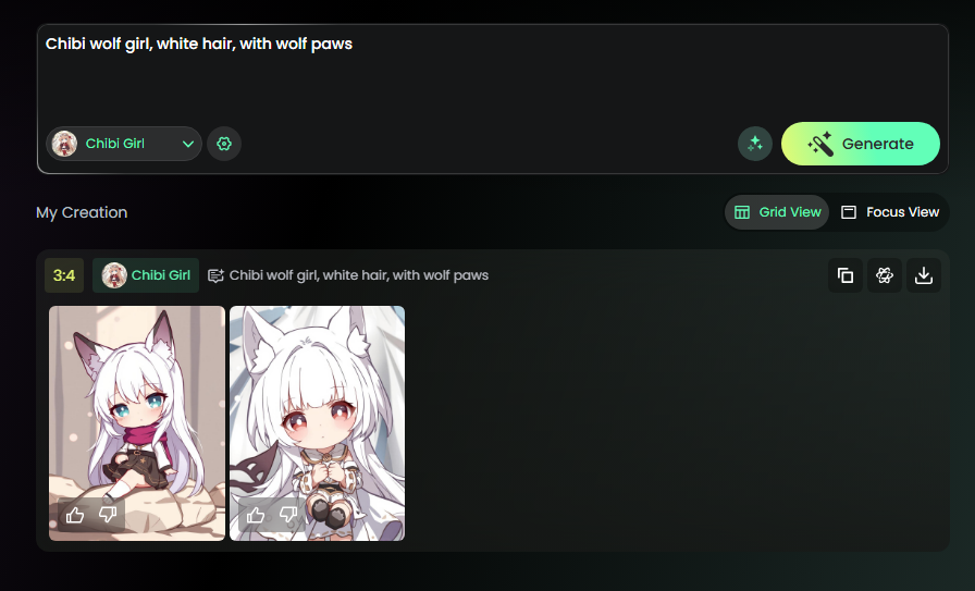Fotor AI Chibi Generator with Chibi Style Model