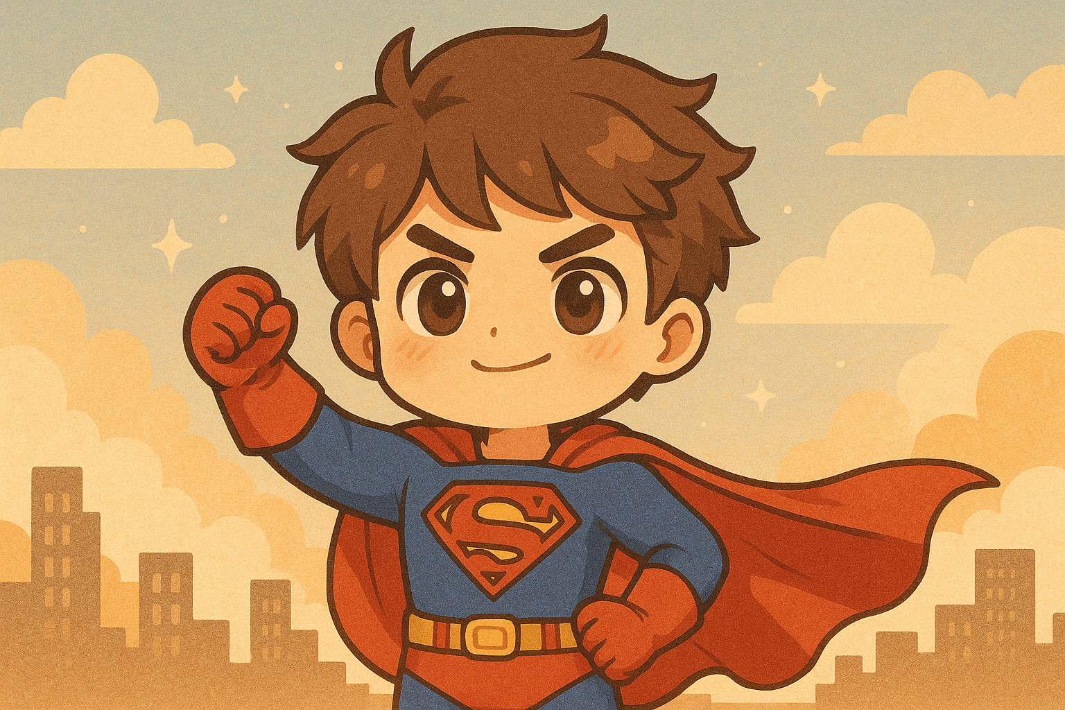 Heroic Boy AI Chibi Art