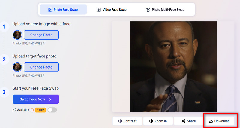 Download Photo on Vidwud Face Swap for PC