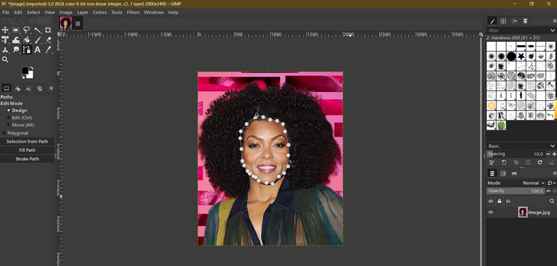 GIMP Select Path for Face Swap for PC