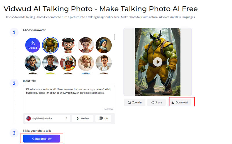 Shrek Face Swap Vidwud AI Talking Photo Download