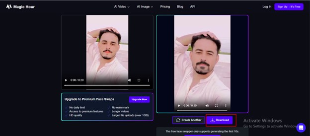 Click the Download Button