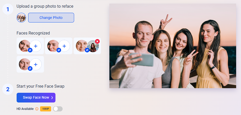 Change a Face in a Photo with Multiple Faces-2