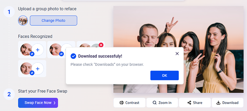 Change a Face in a Photo with Multiple Faces-3