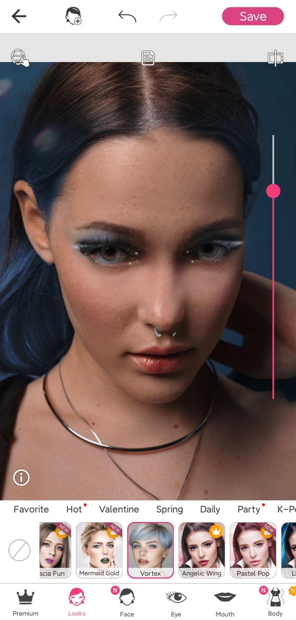 穿孔濾鏡 - Youcam Makeup