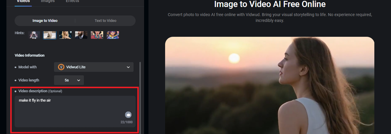 Type 3D Video Description in the Box