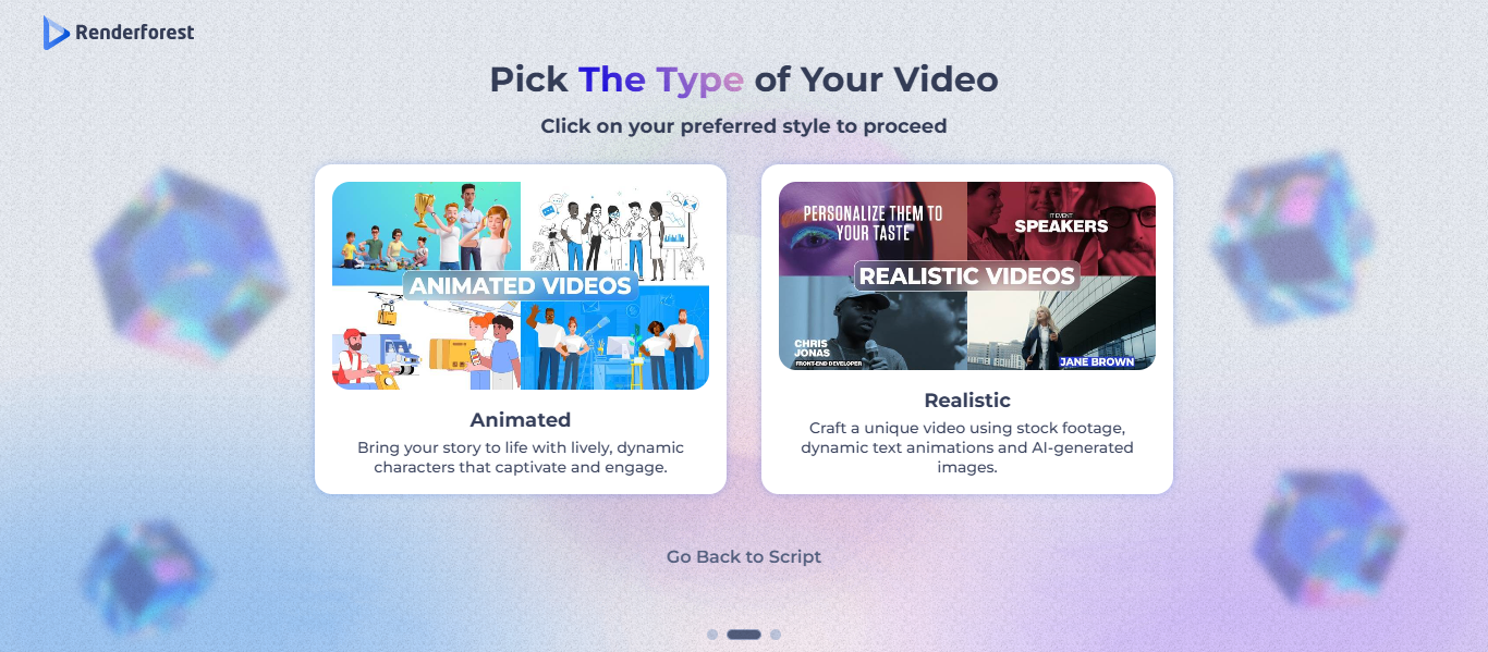 Pick “Animated” Video Type