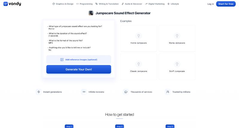 Vondy Jumpscare Sound Effect Generator